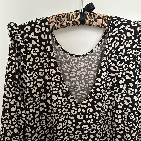 ELOQUII Boat Neck Maxi Dress with Ruffle Shoulder - Picture 5 of 6